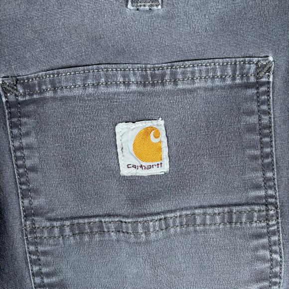 Carhartt Rugged Flex Straight Fit Canvas Work Pants Gray 32x32 - Picture 3 of 7
